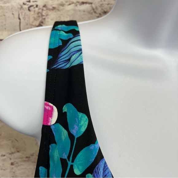 Land’s End Black Floral Swim Tankini Top - Picture 5 of 10